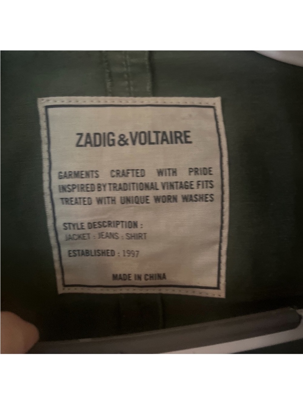 🎉 FINAL SALE 🎉 Zadig & Voltaire Virginia Grunge Love Punk military jacket - Picture 9 of 12